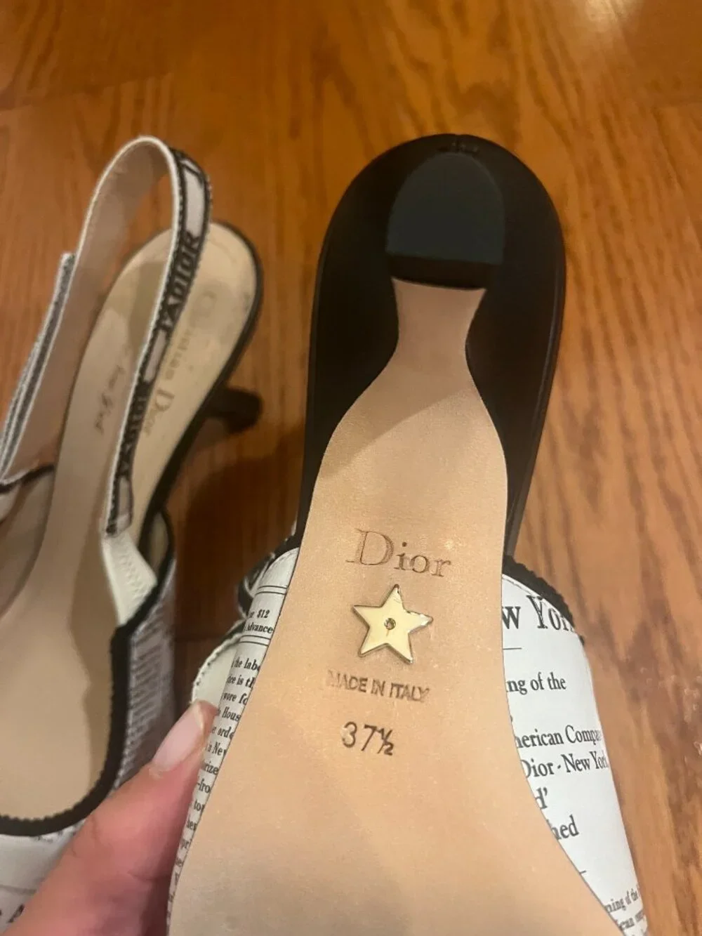 Dior Newspaper Print Shoes